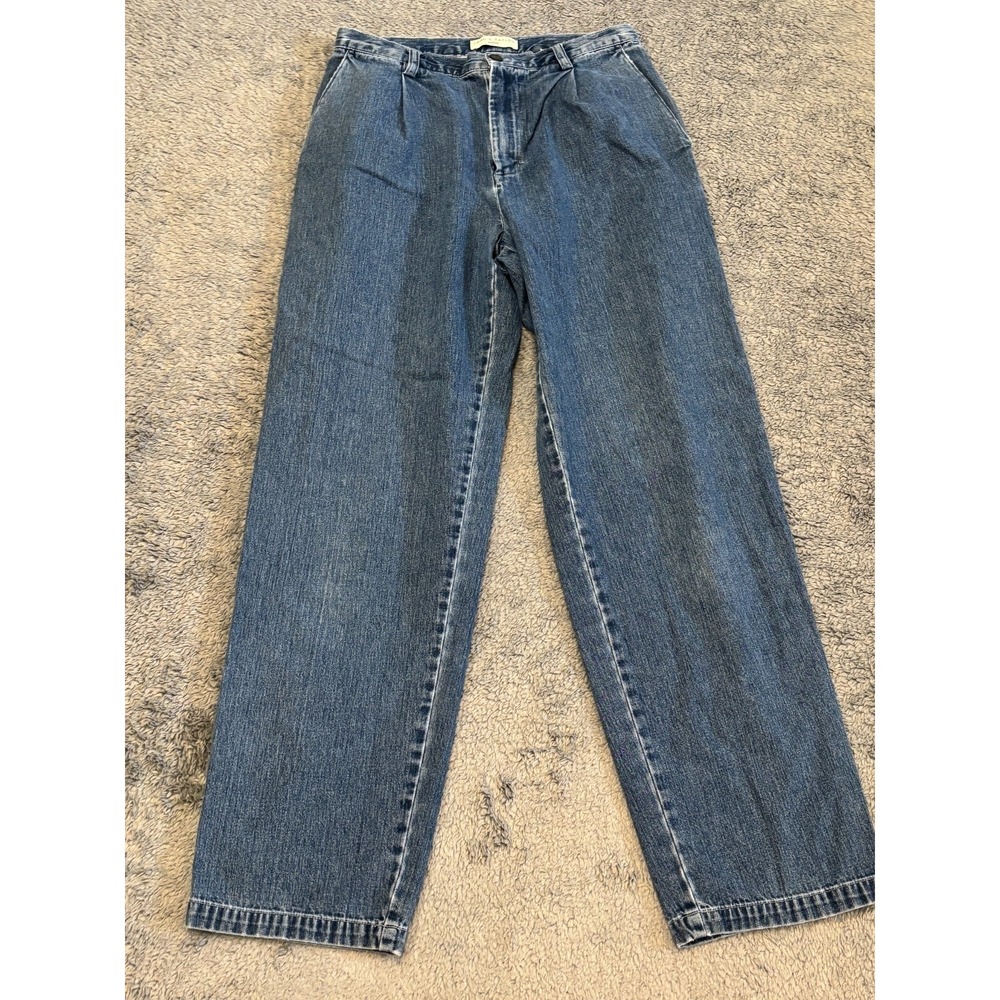 Vinage Lord & Taylor Jeans Womens 4P Petite Blue Denim Medium Wash Mom Jeans 90s